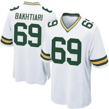 Nike David Bakhtiari Youth Game Green Bay Packers White Jersey