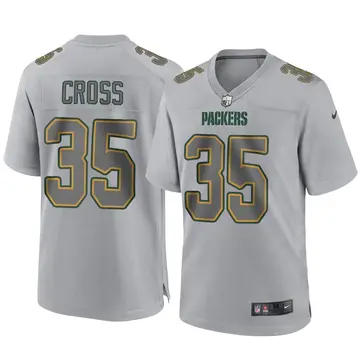 Nike De'Vante Cross Men's Game Green Bay Packers Gray Atmosphere Fashion Jersey