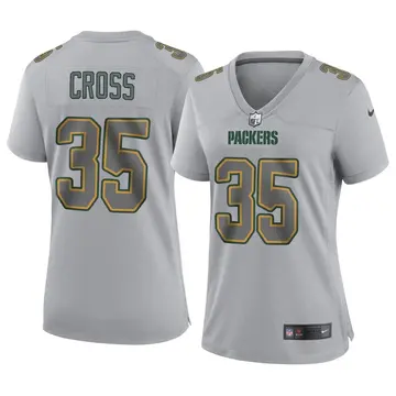 Nike De'Vante Cross Women's Game Green Bay Packers Gray Atmosphere Fashion Jersey