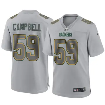 Nike De'Vondre Campbell Men's Game Green Bay Packers Gray Atmosphere Fashion Jersey