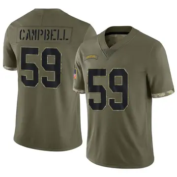 Nike De'Vondre Campbell Youth Limited Green Bay Packers Olive 2022 Salute To Service Jersey