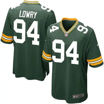 Nike Dean Lowry Men's Game Green Bay Packers Green Team Color Jersey