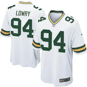 Nike Dean Lowry Men's Game Green Bay Packers White Jersey