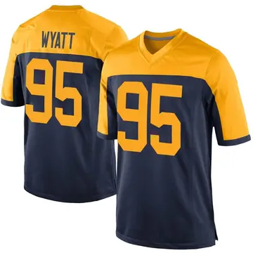 Nike Devonte Wyatt Men's Game Green Bay Packers Navy Alternate Jersey