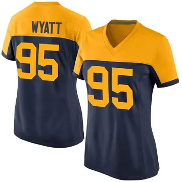 Nike Devonte Wyatt Women's Game Green Bay Packers Navy Alternate Jersey