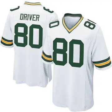 Nike Donald Driver Men's Game Green Bay Packers White Jersey