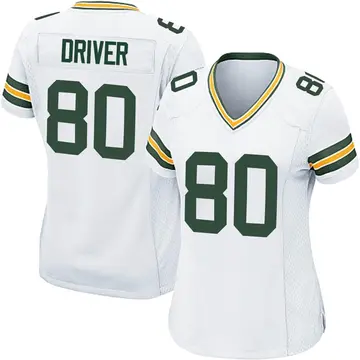 Nike Donald Driver Women's Game Green Bay Packers White Jersey