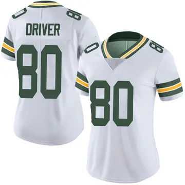 Nike Donald Driver Women's Limited Green Bay Packers White Vapor Untouchable Jersey