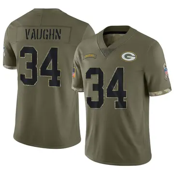 Nike Donte Vaughn Youth Limited Green Bay Packers Olive 2022 Salute To Service Jersey