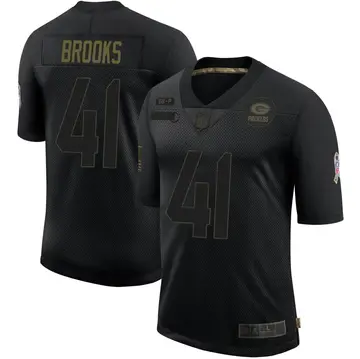 Nike Ellis Brooks Men's Limited Green Bay Packers Black 2020 Salute To Service Jersey