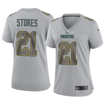 Nike Eric Stokes Women's Game Green Bay Packers Gray Atmosphere Fashion Jersey