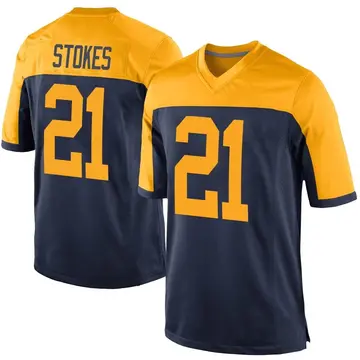 Nike Eric Stokes Youth Game Green Bay Packers Navy Alternate Jersey