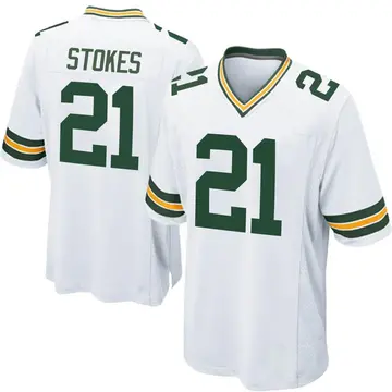 Nike Eric Stokes Youth Game Green Bay Packers White Jersey