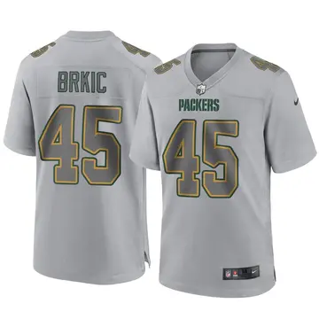 Nike Gabe Brkic Men's Game Green Bay Packers Gray Atmosphere Fashion Jersey