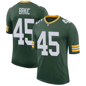 Nike Gabe Brkic Men's Limited Green Bay Packers Green Classic Jersey