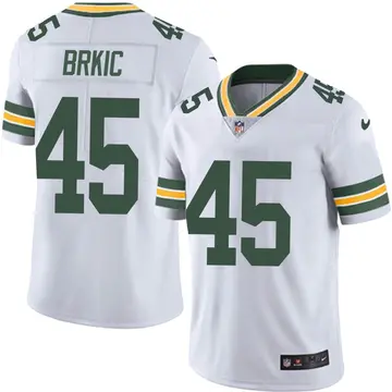 Nike Gabe Brkic Men's Limited Green Bay Packers White Vapor Untouchable Jersey