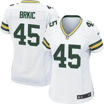 Nike Gabe Brkic Women's Game Green Bay Packers White Jersey