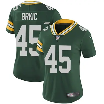 Nike Gabe Brkic Women's Limited Green Bay Packers Green Team Color Vapor Untouchable Jersey