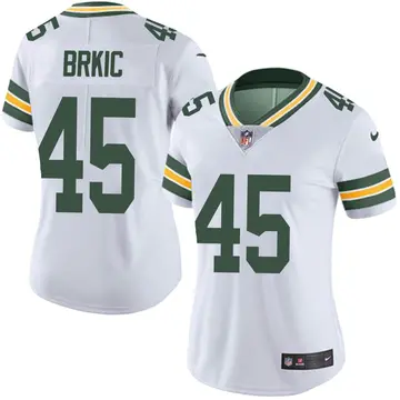 Nike Gabe Brkic Women's Limited Green Bay Packers White Vapor Untouchable Jersey