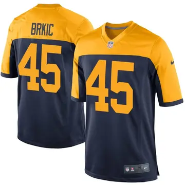 Nike Gabe Brkic Youth Game Green Bay Packers Navy Alternate Jersey
