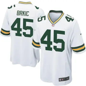 Nike Gabe Brkic Youth Game Green Bay Packers White Jersey