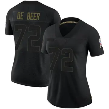 Nike Gerhard de Beer Women's Limited Green Bay Packers Black 2020 Salute To Service Jersey