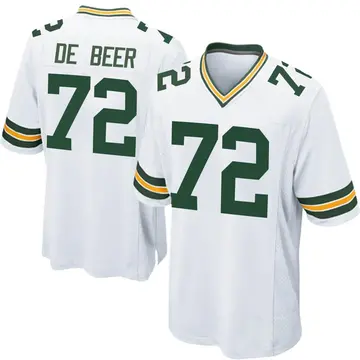 Nike Gerhard de Beer Youth Game Green Bay Packers White Jersey
