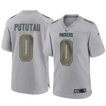 Nike Hauati Pututau Men's Game Green Bay Packers Gray Atmosphere Fashion Jersey