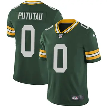 Nike Hauati Pututau Men's Limited Green Bay Packers Green Team Color Vapor Untouchable Jersey