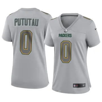 Nike Hauati Pututau Women's Game Green Bay Packers Gray Atmosphere Fashion Jersey