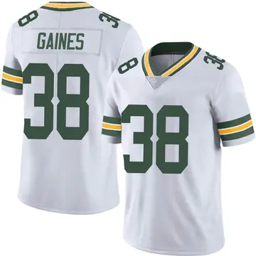 Nike Innis Gaines Men's Limited Green Bay Packers White Vapor Untouchable Jersey