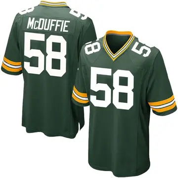 Nike Isaiah McDuffie Men's Game Green Bay Packers Green Team Color Jersey