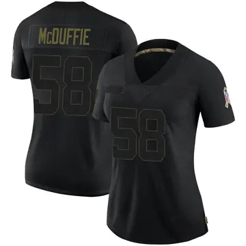 Nike Isaiah McDuffie Women's Limited Green Bay Packers Black 2020 Salute To Service Jersey