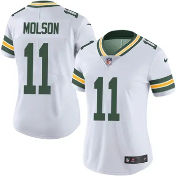 Nike JJ Molson Women's Limited Green Bay Packers White Vapor Untouchable Jersey