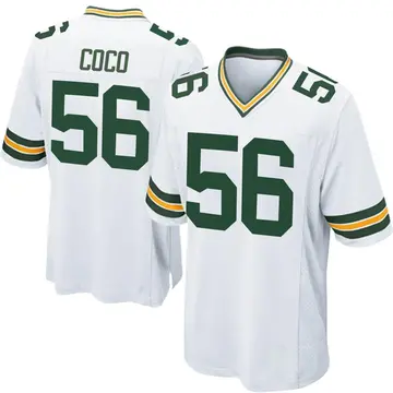 Nike Jack Coco Men's Game Green Bay Packers White Jersey