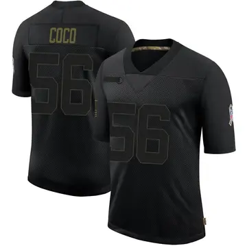 Nike Jack Coco Men's Limited Green Bay Packers Black 2020 Salute To Service Jersey
