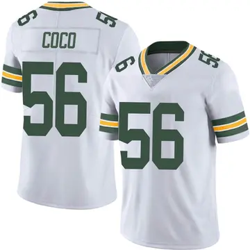 Nike Jack Coco Men's Limited Green Bay Packers White Vapor Untouchable Jersey