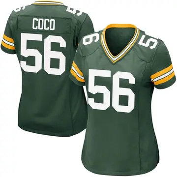 Nike Jack Coco Women's Game Green Bay Packers Green Team Color Jersey