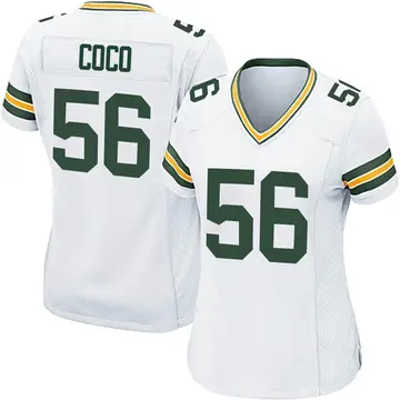 Nike Jack Coco Women's Game Green Bay Packers White Jersey