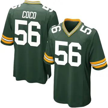 Nike Jack Coco Youth Game Green Bay Packers Green Team Color Jersey