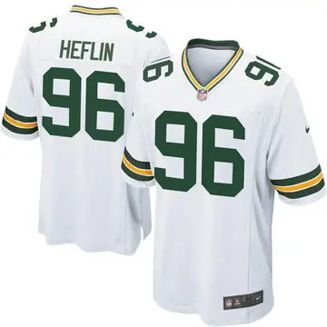Nike Jack Heflin Men's Game Green Bay Packers White Jersey