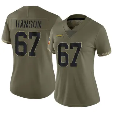 Nike Jake Hanson Women's Limited Green Bay Packers Olive 2022 Salute To Service Jersey