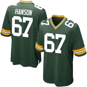 Nike Jake Hanson Youth Game Green Bay Packers Green Team Color Jersey