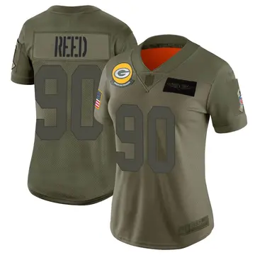 Nike Jarran Reed Women's Limited Green Bay Packers Camo 2019 Salute to Service Jersey