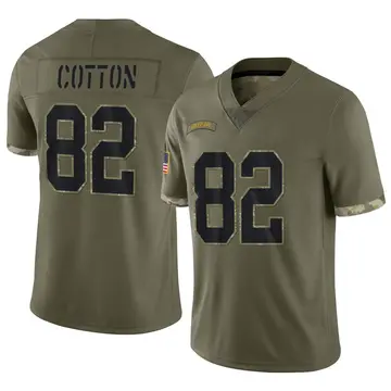 Nike Jeff Cotton Men's Limited Green Bay Packers Olive 2022 Salute To Service Jersey