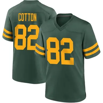 Nike Jeff Cotton Youth Game Green Bay Packers Green Alternate Jersey