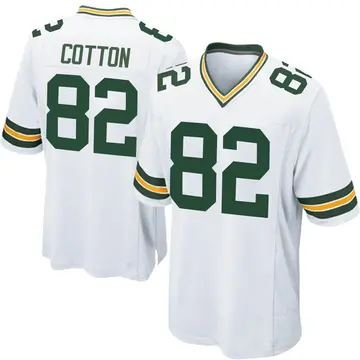 Nike Jeff Cotton Youth Game Green Bay Packers White Jersey