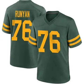 Nike Jon Runyan Men's Game Green Bay Packers Green Alternate Jersey