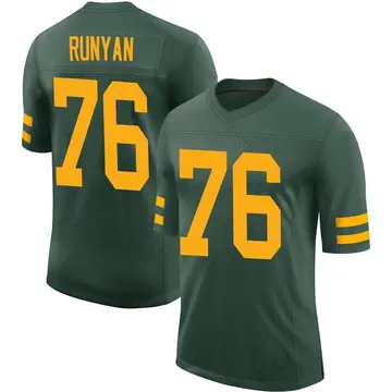 Nike Jon Runyan Men's Limited Green Bay Packers Green Alternate Vapor Jersey