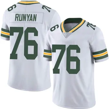 Nike Jon Runyan Men's Limited Green Bay Packers White Vapor Untouchable Jersey